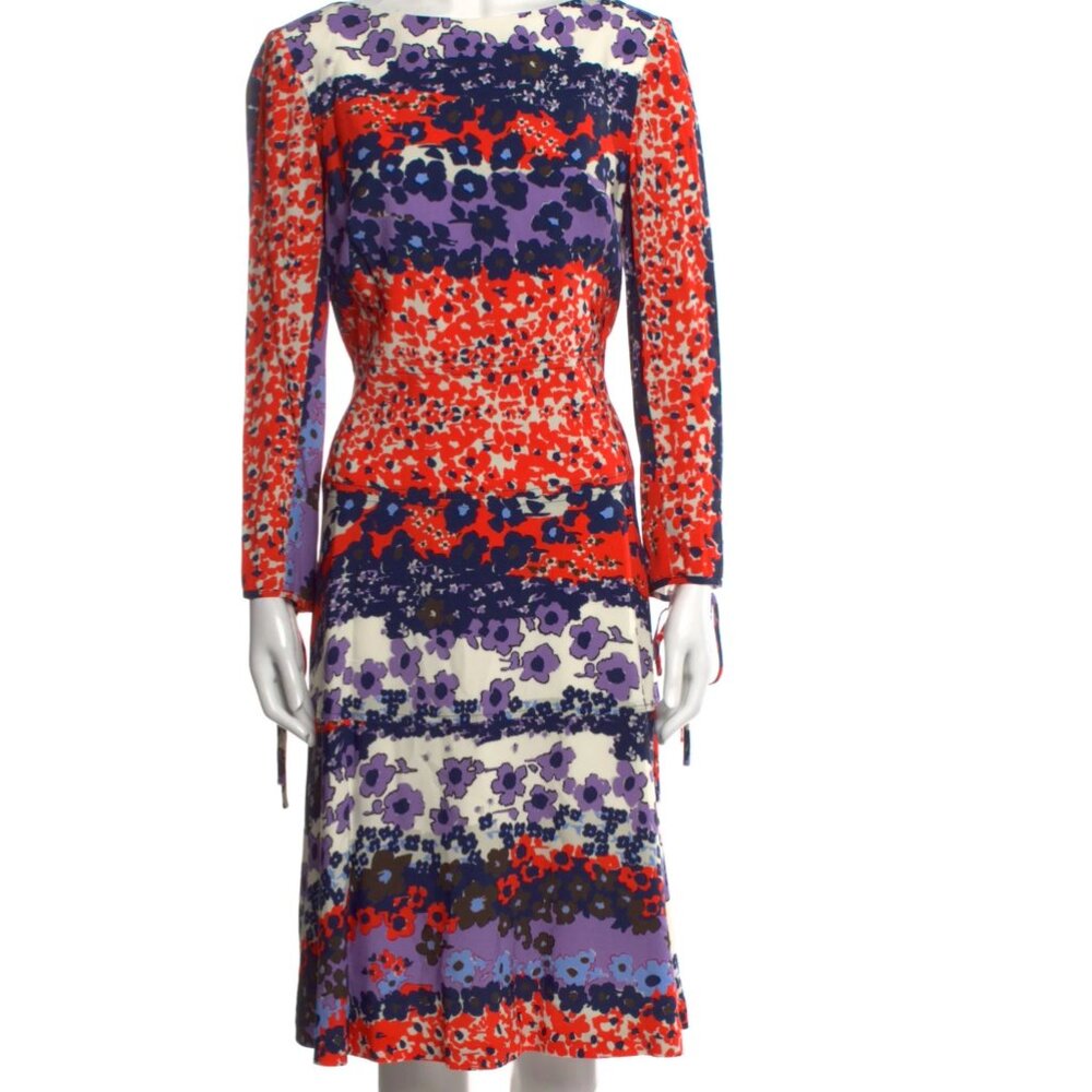 Lela Rose floral knee-length dress